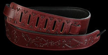 Taylor Byzantine Tooled Leather Guitar Strap (Burgundy)
