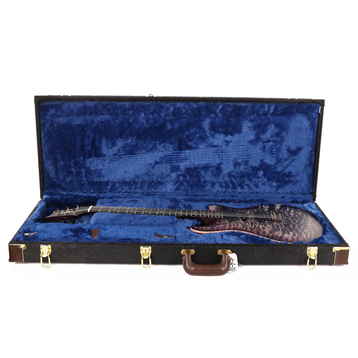 PRS Wood Library Modern Eagle V Satin 10-Top Charcoal Purple Burst 2022 — 9