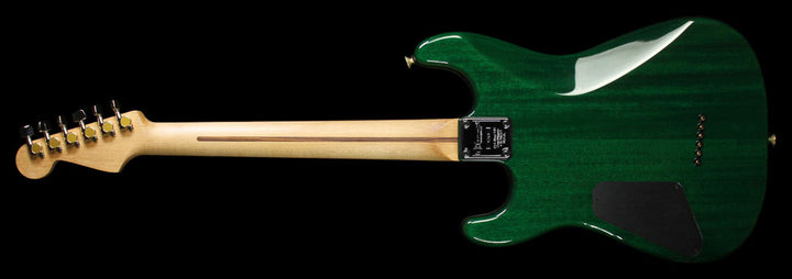 Used Charvel Custom Shop San Dimas Flat Top Flame Maple Top Electric Guitar Lime Drop