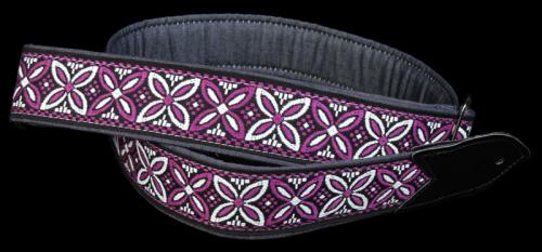 Jodi Head Denim Guitar Strap Jaquard Purple/White Print