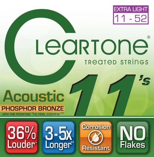 Cleartone EMP Phosphor Bronze Acoustic Guitar Strings (Extra Light 11-52)