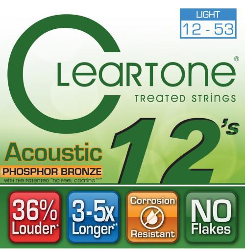 Cleartone EMP Phosphor Bronze Acoustic Guitar Strings (Light 12-53)