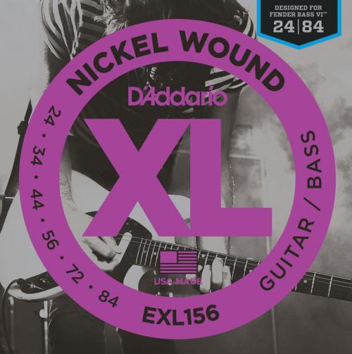 D'Addario Nickel Wound Fender Bass VI Strings (24-84)