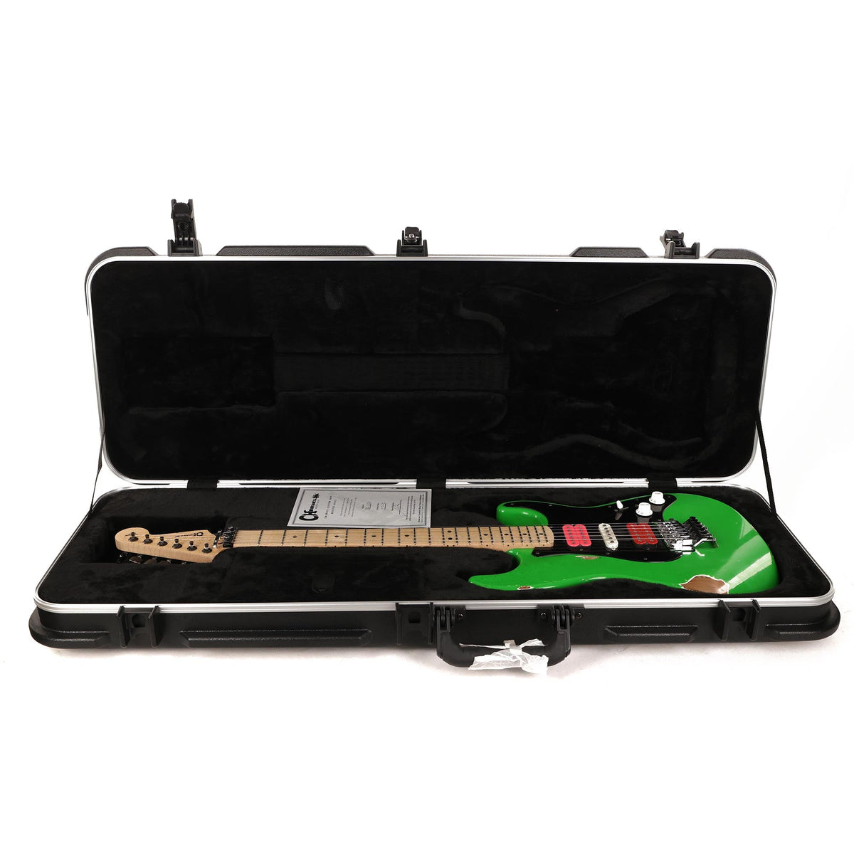 Charvel Custom Shop So Cal HSH Masterbuilt Nitro Aged Slime Green Black Pickguard 2022 — 12