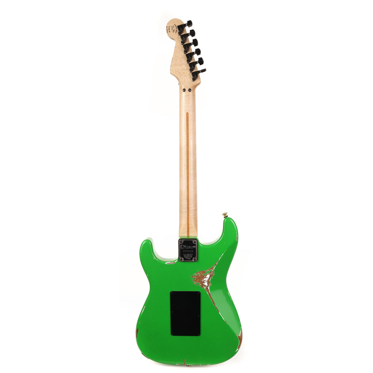 Charvel Custom Shop So Cal HSH Masterbuilt Nitro Aged Slime Green Black Pickguard 2022 — 3