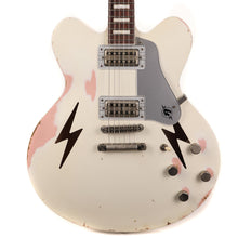 Rock and Roll Relics Lightning Hollowbody White Over Shell Pink