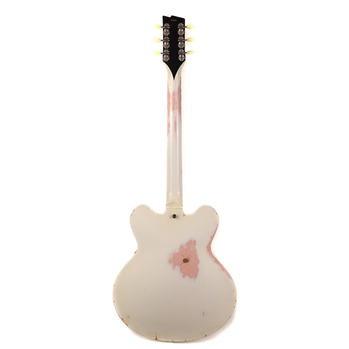 Rock and Roll Relics Lightning Hollowbody White Over Shell Pink — 3
