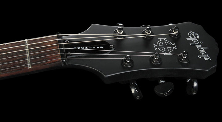 Used Epiphone Goth Les Paul Studio Pitch Black Electric Guitar