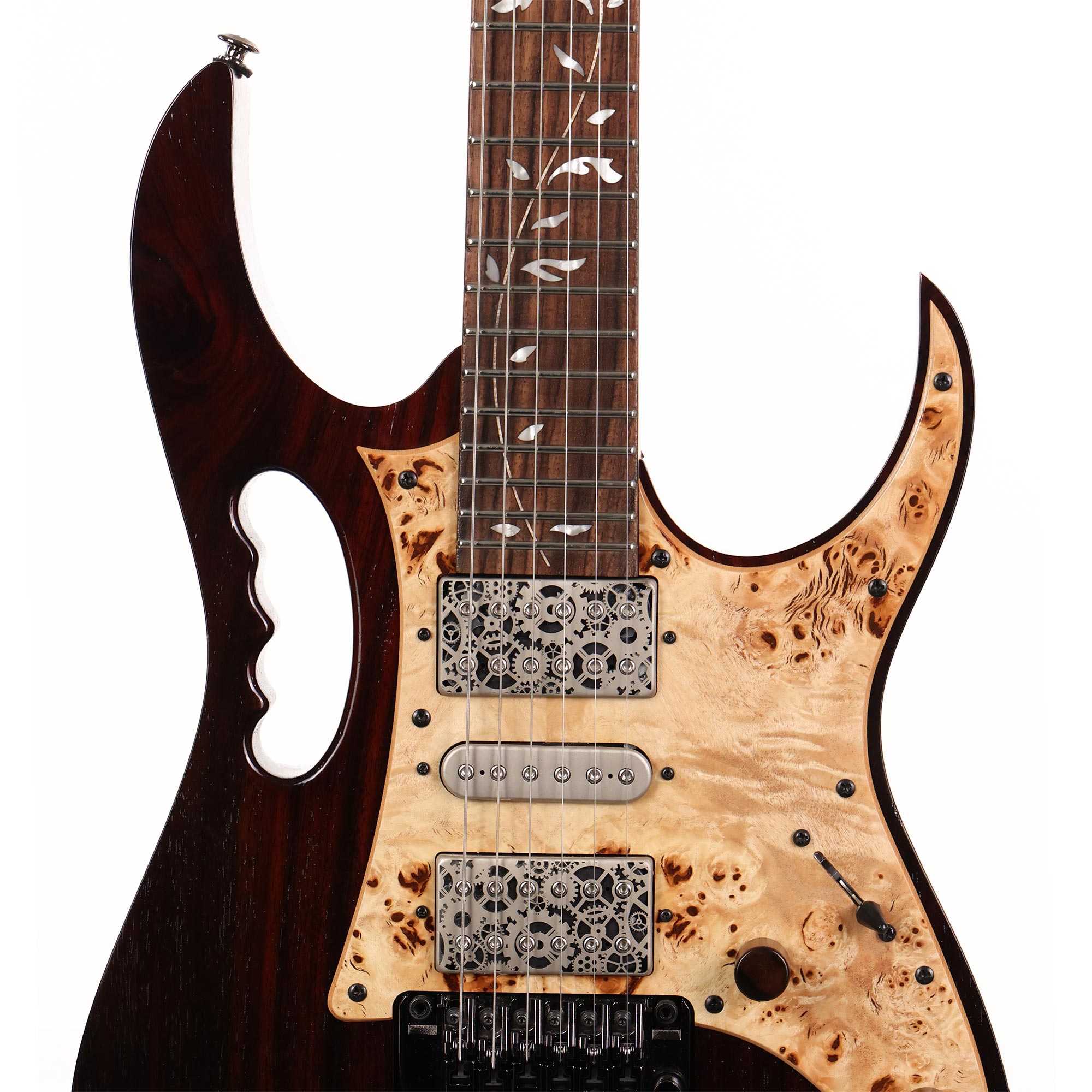 Ibanez JEM77WDP Steve Vai Signature Woody Charcoal Brown Low Gloss
