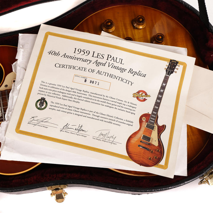 1999 Gibson Custom Shop 1959 Les Paul 40th Anniversary Tom Murphy Painted and Aged