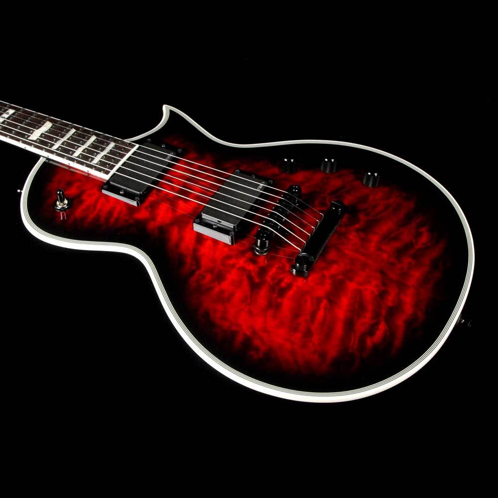 ESP E-II Eclipse QM Electric Guitar Black Cherry Sunburst — 6