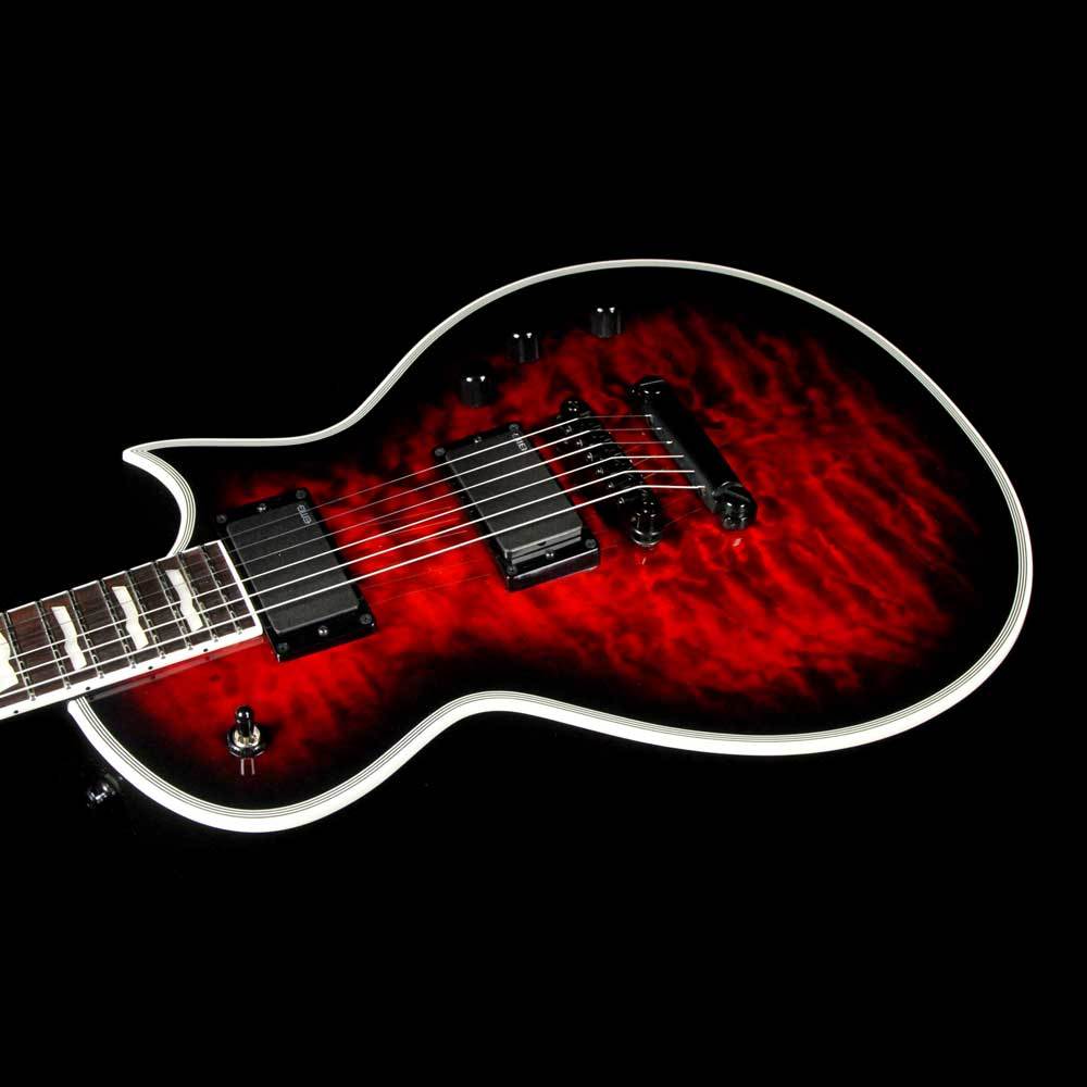 ESP E-II Eclipse QM Electric Guitar Black Cherry Sunburst — 7