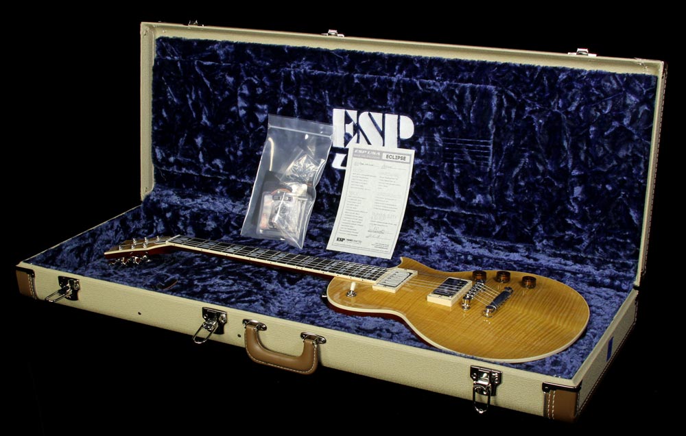 Used ESP USA Eclipse Chambered Electric Guitar Vintage Natural — 5