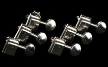 Kluson 6 In-Line Oval Vintage Tuning Machines Nickel