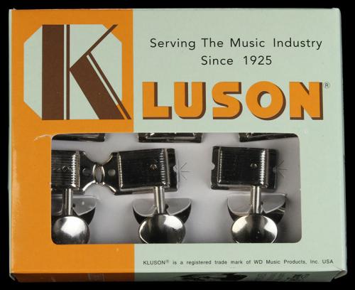 Kluson 6 In-Line Oval Vintage Tuning Machines Nickel