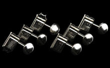 Kluson 6 In-Line Oval Tuning Machines Metal Double Line Nickel