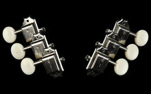 Kluson 3 Per-Side Oval Tuning Machines White Plastic Nickel