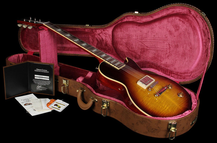 Gibson Custom Shop '58 Les Paul Chambered Reissue Single-Pickup Electric Guitar Faded Tobacco Sunburst