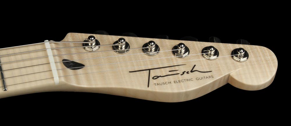 Used Tausch 665 Electric Guitar White w/Black Stripes — 4