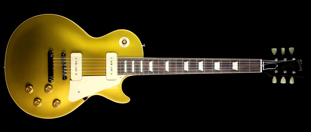 Used Gibson Custom Shop '56 Les Paul Chambered Reissue Electric Guitar Antique Gold — 2