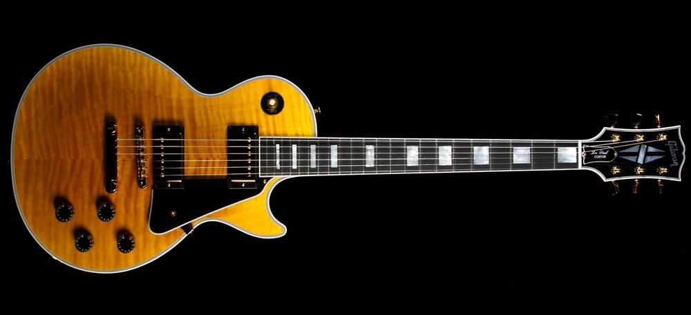 Used 2014 Gibson Custom Shop Les Paul Custom Figured Electric Guitar Reverse Burst — 2