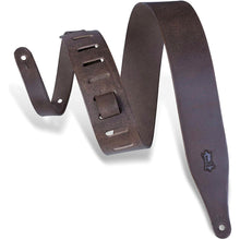 Levys M17 Guitar Strap Distressed Dark Brown