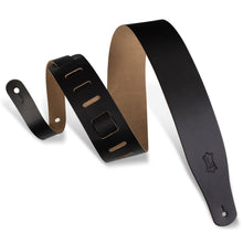 Levy's M26-BLK 2.5" Black Leather Guitar Strap