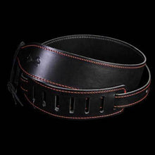 Levy's MVR17 Black Veg Guitar Strap Tan Leather