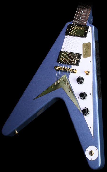 Used 2014 Gibson Custom Shop Benchmark '59 Flying V Tribute Electric Guitar Pelham Blue