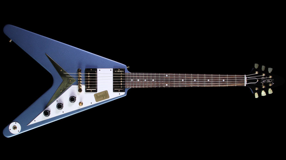 Used 2014 Gibson Custom Shop Benchmark '59 Flying V Tribute Electric Guitar Pelham Blue — 2