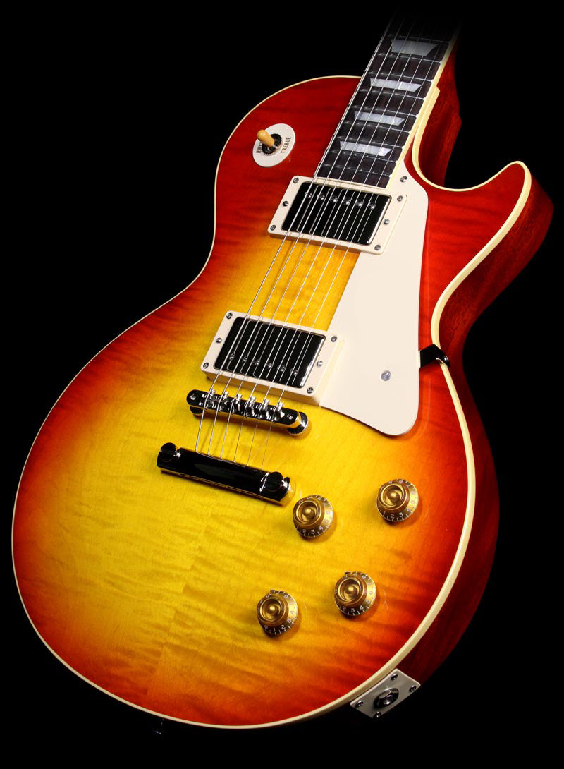 Used Gibson Custom Shop '58 Les Paul Chambered Reissue Electric Guitar Washed Cherry — 1