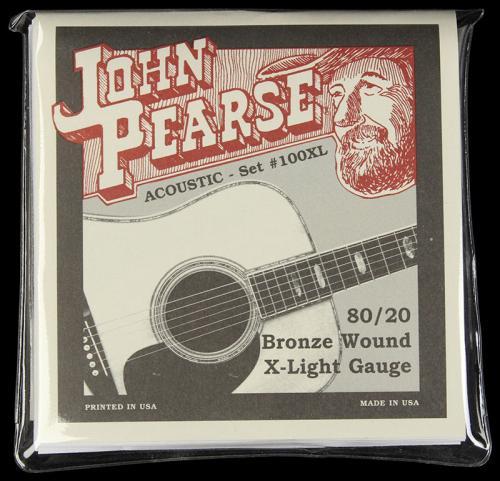 John Pearse 100XL Bronze Wound Acoustic Guitar Strings X-Light 80/20 (10-47)