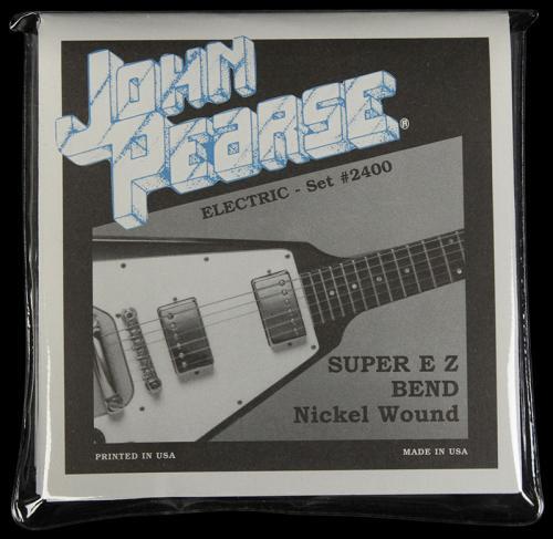 John Pearse 2400 Electric Guitar Strings Super EZ Bend Pure Nickel (9-42)