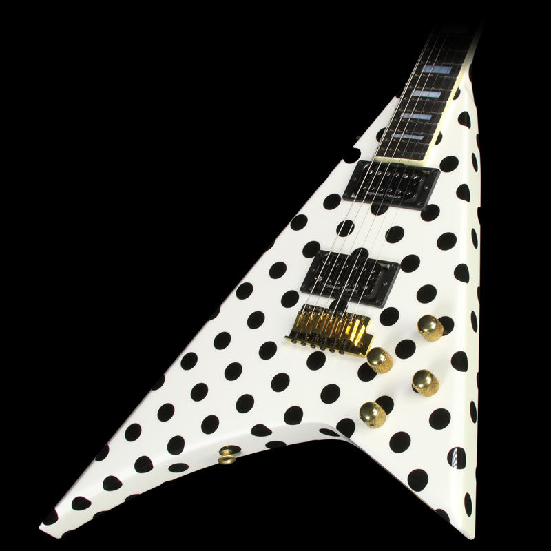 Jackson Custom Shop Exclusive Randy Rhoads RR 1.5 Electric Guitar White w/ Black Polka Dots — 1