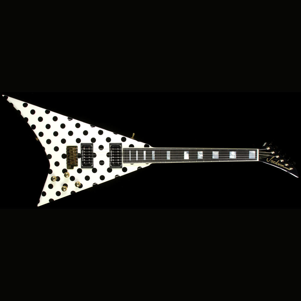 Jackson Custom Shop Exclusive Randy Rhoads RR 1.5 Electric Guitar White w/ Black Polka Dots — 2