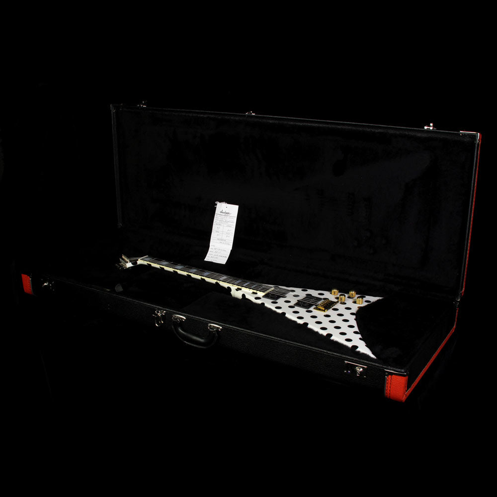 Jackson Custom Shop Exclusive Randy Rhoads RR 1.5 Electric Guitar White w/ Black Polka Dots — 4