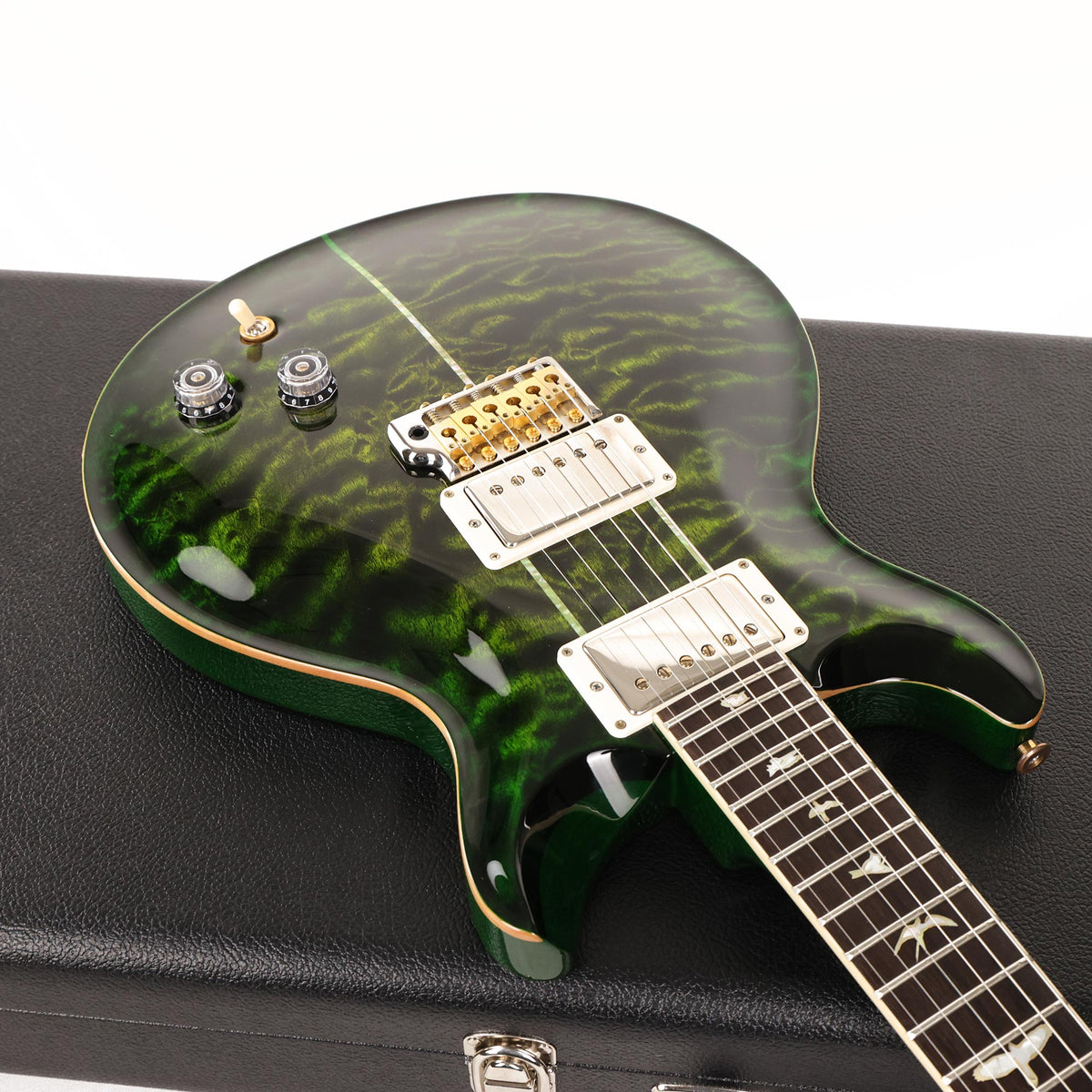 PRS Santana Retro Wood Library Brazilian Rosewood Fretboard Retro Jade with Green Burst 2023 — 9