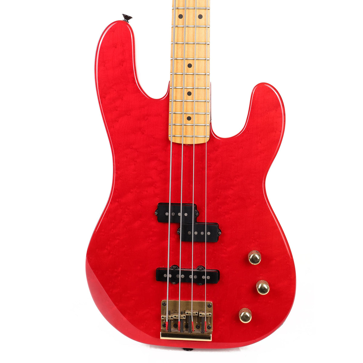 1981 Charvel Pre-Pro Bass Birdseye Maple Transparent Red — 1