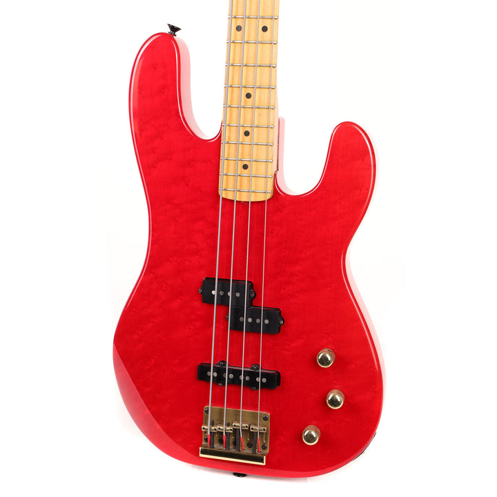 1981 Charvel Pre-Pro Bass Birdseye Maple Transparent Red