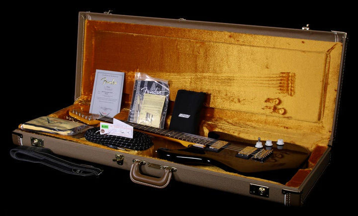 Fender Custom Shop Music Zoo Exclusive Hardtop Stratocaster Double-Humbucker Electric Guitar Ebony Transparent