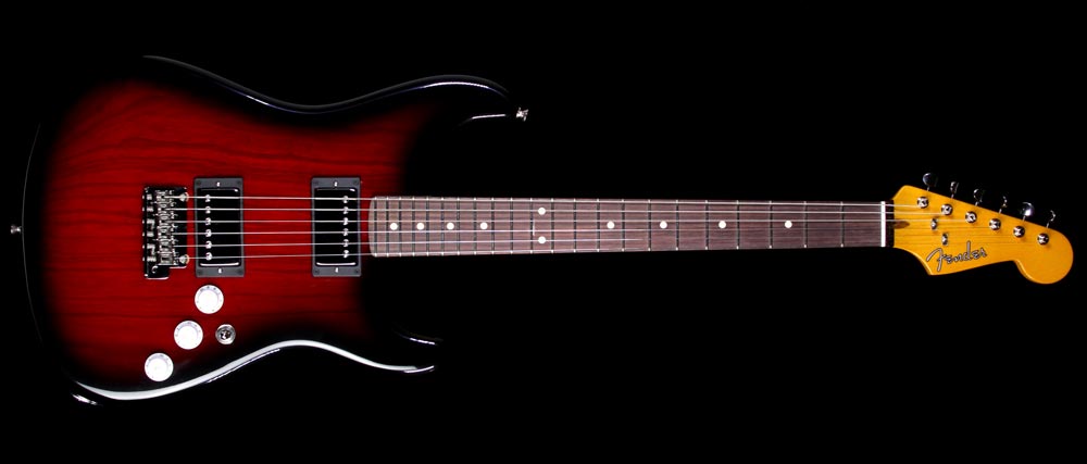Fender Custom Shop Music Zoo Exclusive Hardtop Stratocaster Double-Humbucker Electric Guitar Black Cherry Burst — 2