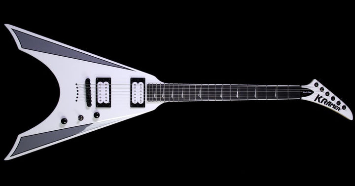 Used Kramer Nite V Plus Electric Guitar Alpine White with Grey