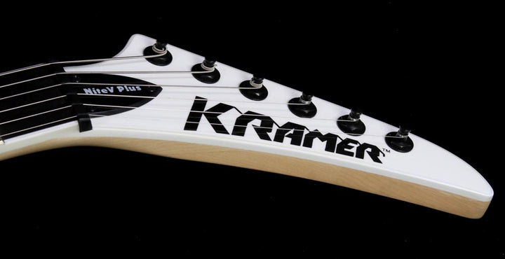 Used Kramer Nite V Plus Electric Guitar Alpine White with Grey