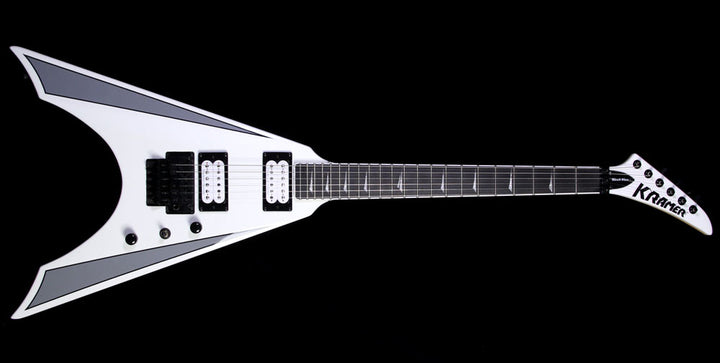 Used Kramer Nite V FR Plus Electric Guitar Alpine White with Grey