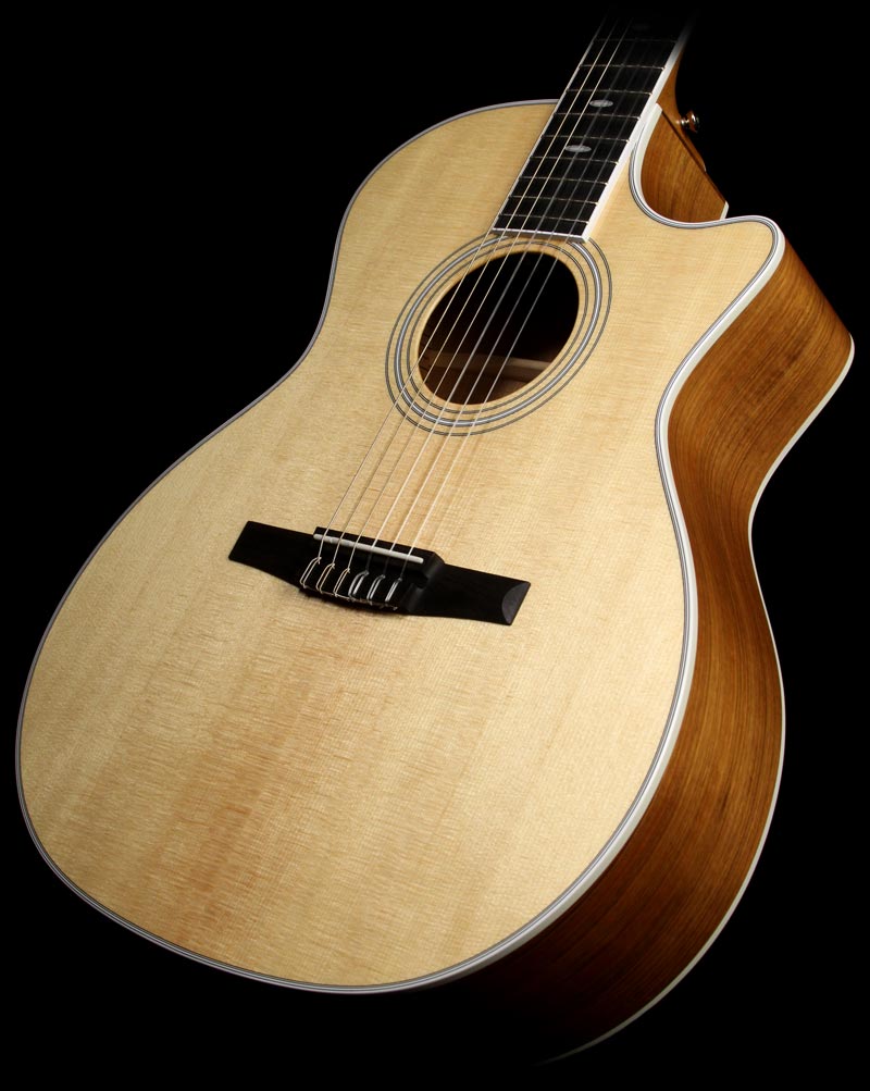 Used 2014 Taylor 414ce-N Grand Auditorium Nylon Acoustic Guitar Natural — 1