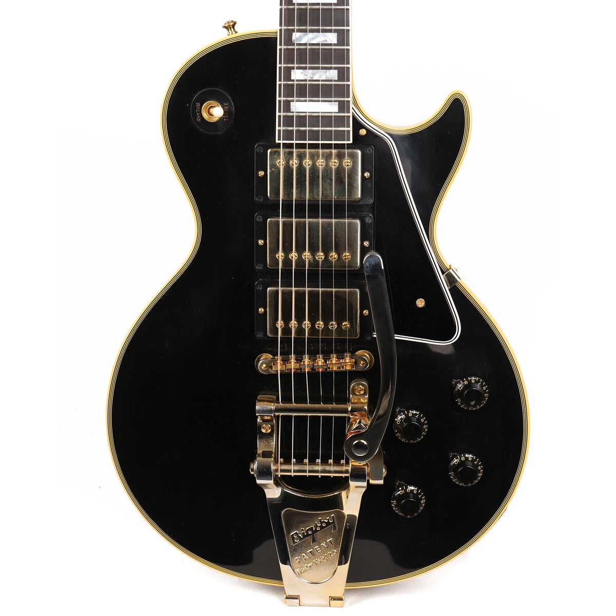 Gibson Custom Shop 1957 Les Paul Custom Reissue with Bigsby Ebony VOS 2021 — 1