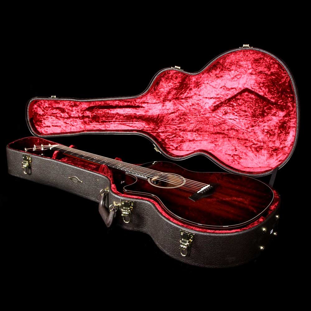 Taylor 524ce Left-Handed All-Mahogany Grand Auditorium Acoustic-Electric Guitar Tobacco Edgeburst — 7