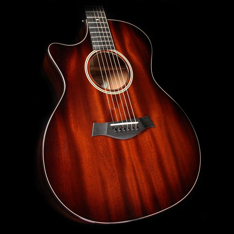 Taylor 524ce Left-Handed All-Mahogany Grand Auditorium Acoustic-Electric Guitar Tobacco Edgeburst — 1