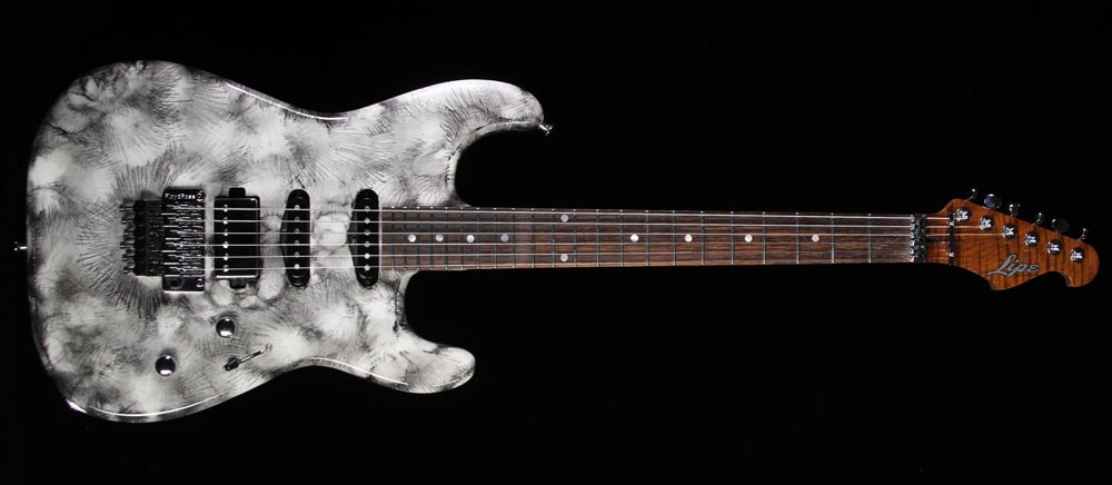 Used Lipe Classic Virtuoso Black/White Electric Guitar — 2