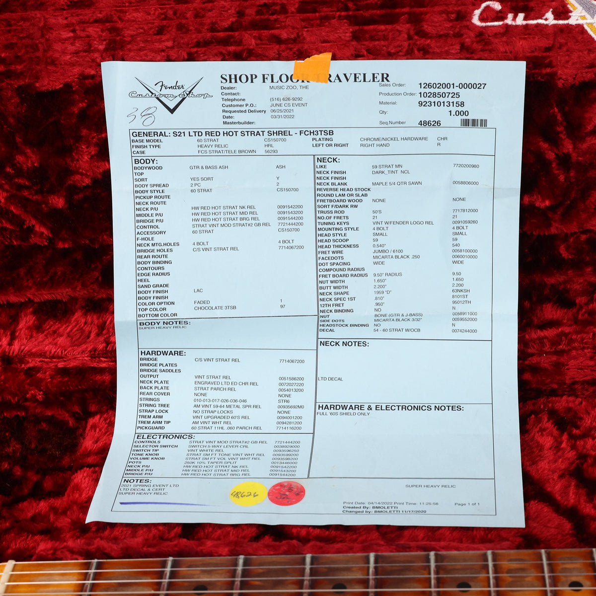 Fender Custom Shop LTD Red Hot Stratocaster Super Heavy Relic Faded Chocolate 3-Tone Sunburst 2022 — 11